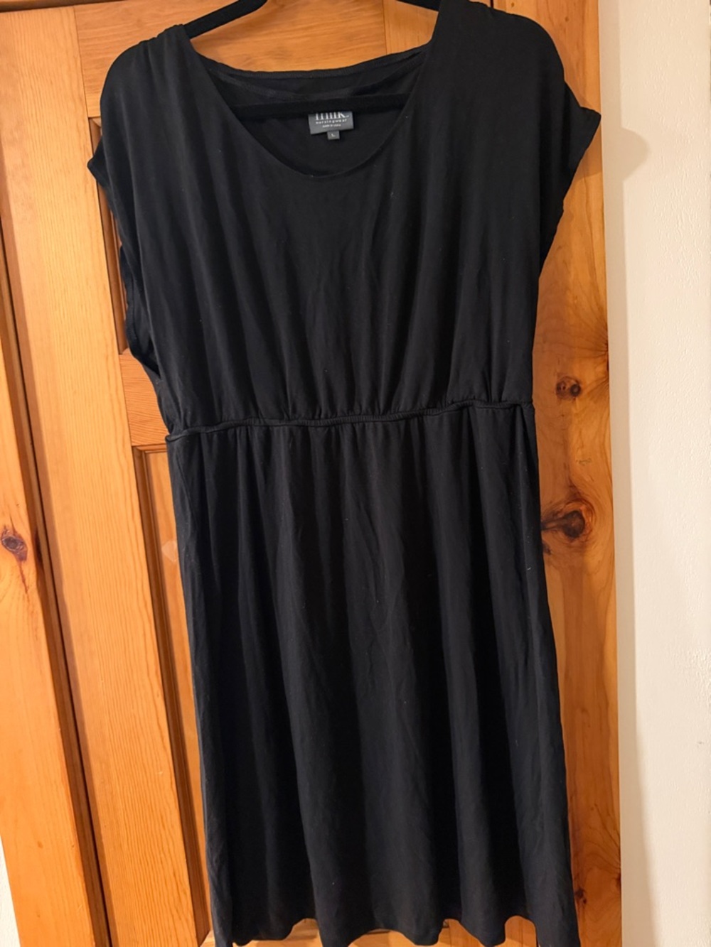 Milk Nursingwear Black Sleeveless Jersey Dress Maternity size Large
